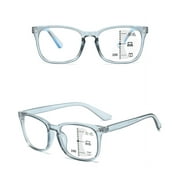 YIYOUZQT Progressive Multifocus Reading Glasses Blue Light Blocking Computer Readers for Women Men Rectangular Eyewear Lightweight Magnification Presbyopia Eyeglasses