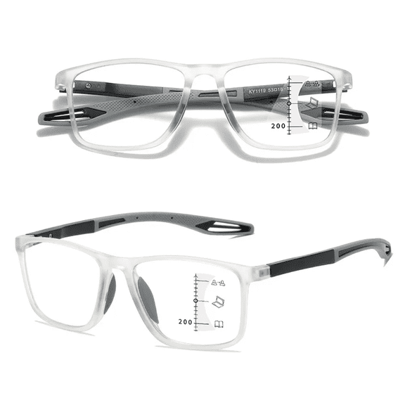 YIYOUZQT Progressive Multifocus Reading Glasses Blue Light Blocking Computer Readers for Women Men Rectangular Sports Eyewear Lightweight Magnification Presbyopia Eyeglasses