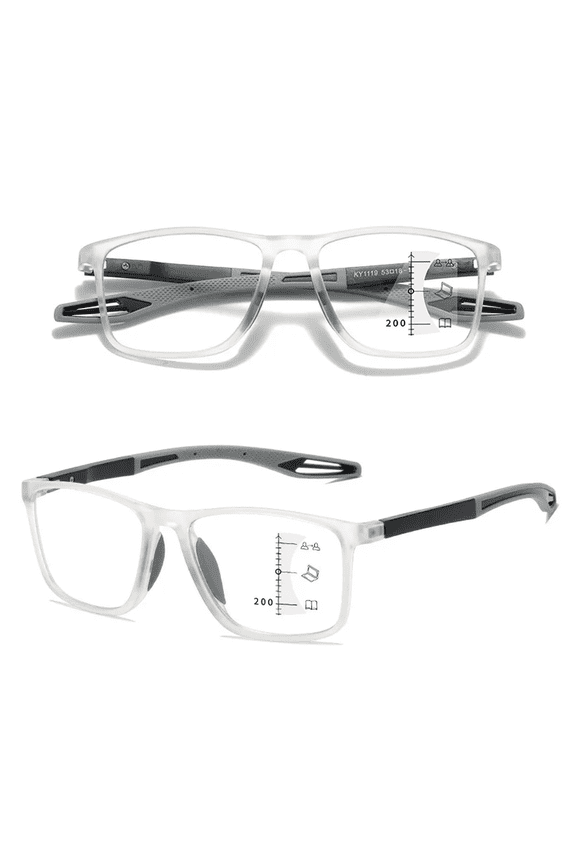 Progressive Multifocus Reading Glasses Blue Light Blocking Computer Readers for Women Men Rectangular Sports Eyewear Lightweight Magnification Presbyopia Eyeglasses