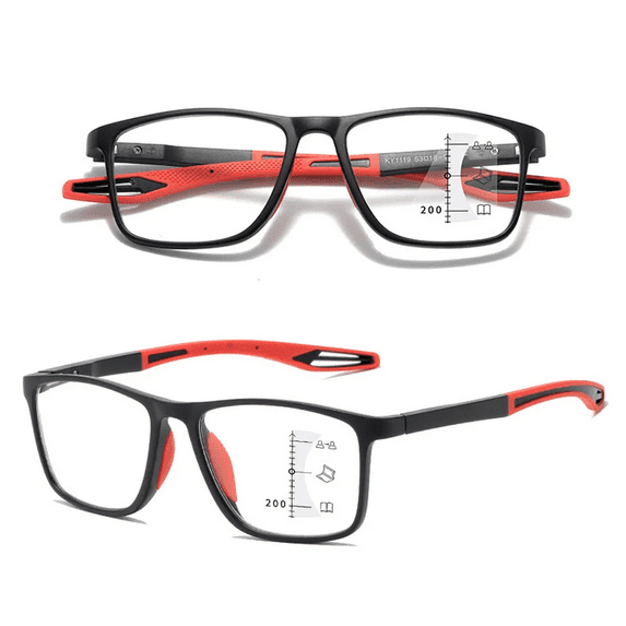 YIYOUZQT Progressive Multifocus Reading Glasses Blue Light Blocking Computer Readers for Women Men Rectangular Sports Eyewear Lightweight Magnification Presbyopia Eyeglasses