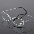 thumbnail image 1 of YIYOUZQT Rimless Reading Glasses Blue Light Blocking Computer Readers for Women Men Rectangular Eyewear Lightweight Magnification Presbyopia Eyeglasses +1.00~+4.00, 1 of 7