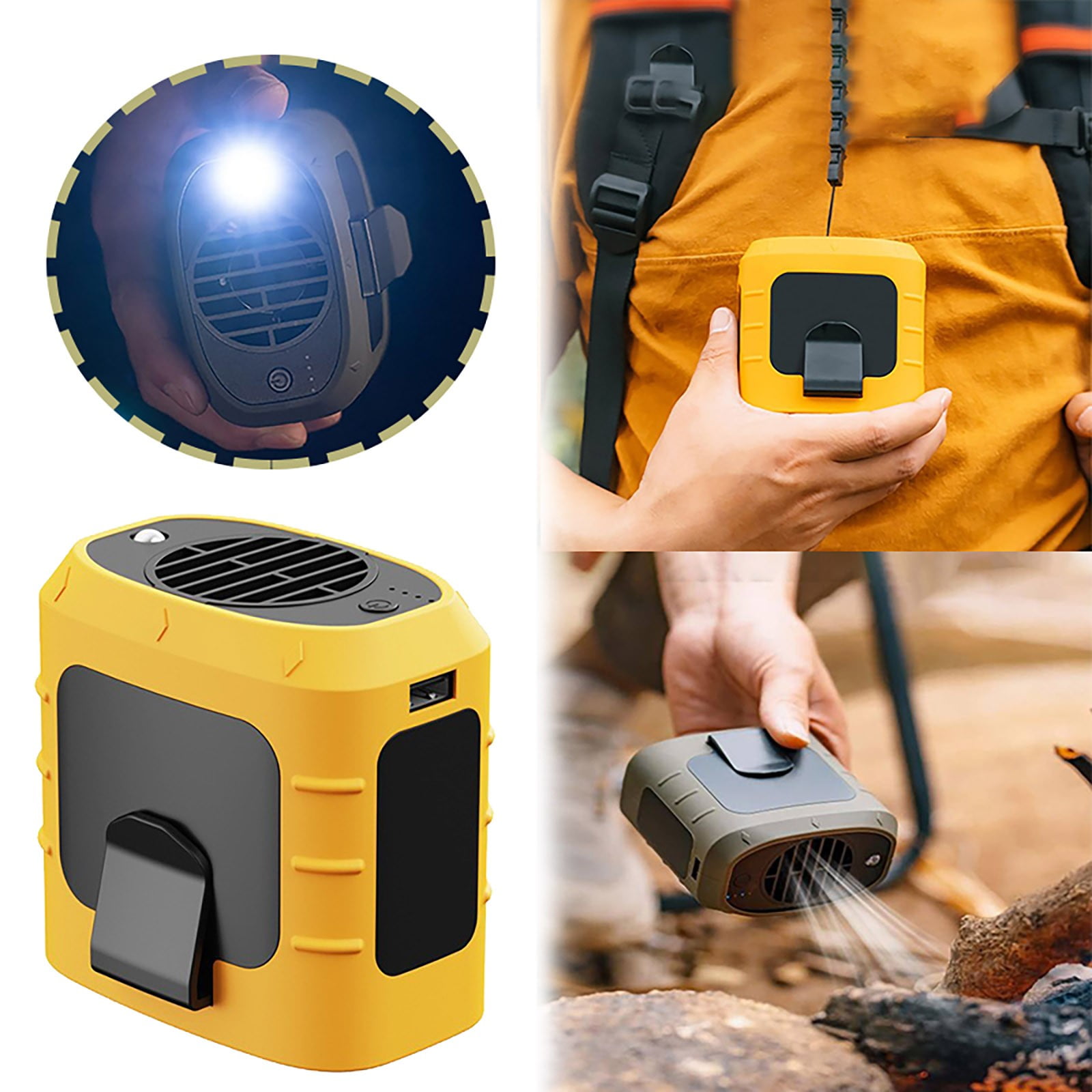 YIYQI Personal Waist Fan 8000Mah Battery Powered Speeds Portable Waist