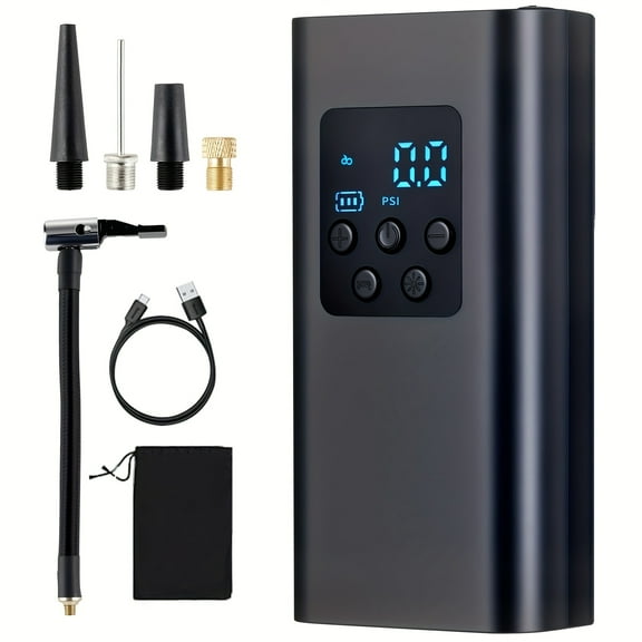 YIYUN 150PSI portable wireless tire inflatable machine - USB-C charging digital display electric air pump, suitable for cars/bicycles/motorcycles/balls.