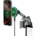 thumbnail image 1 of YIYUN Qi2 15W Wireless Charger Phone Mount for Tesla Model 3/Y/S/X/Cybertruck – Extendable Metal Holder, MagSafe Compatible, Strong Magnetic Adjustable Car Mount., 1 of 9