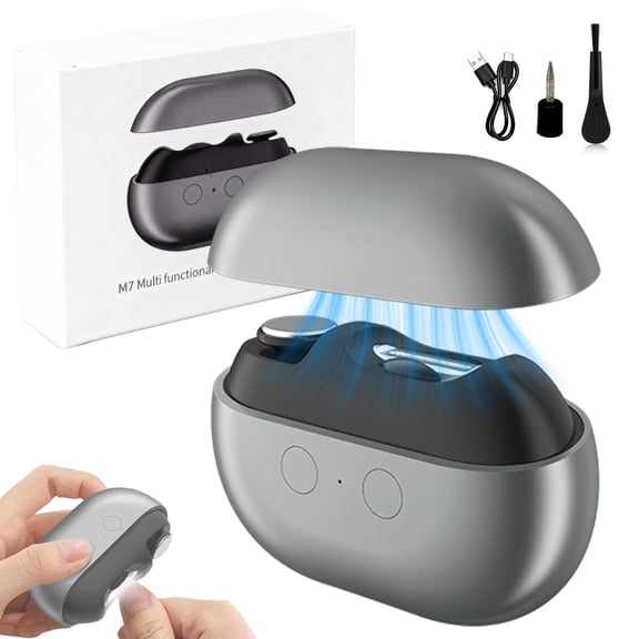 YIZER Electric Nail Clipper with LED Light & Storage,Painless Nail Trimmer,Ideal Gift(Gray)