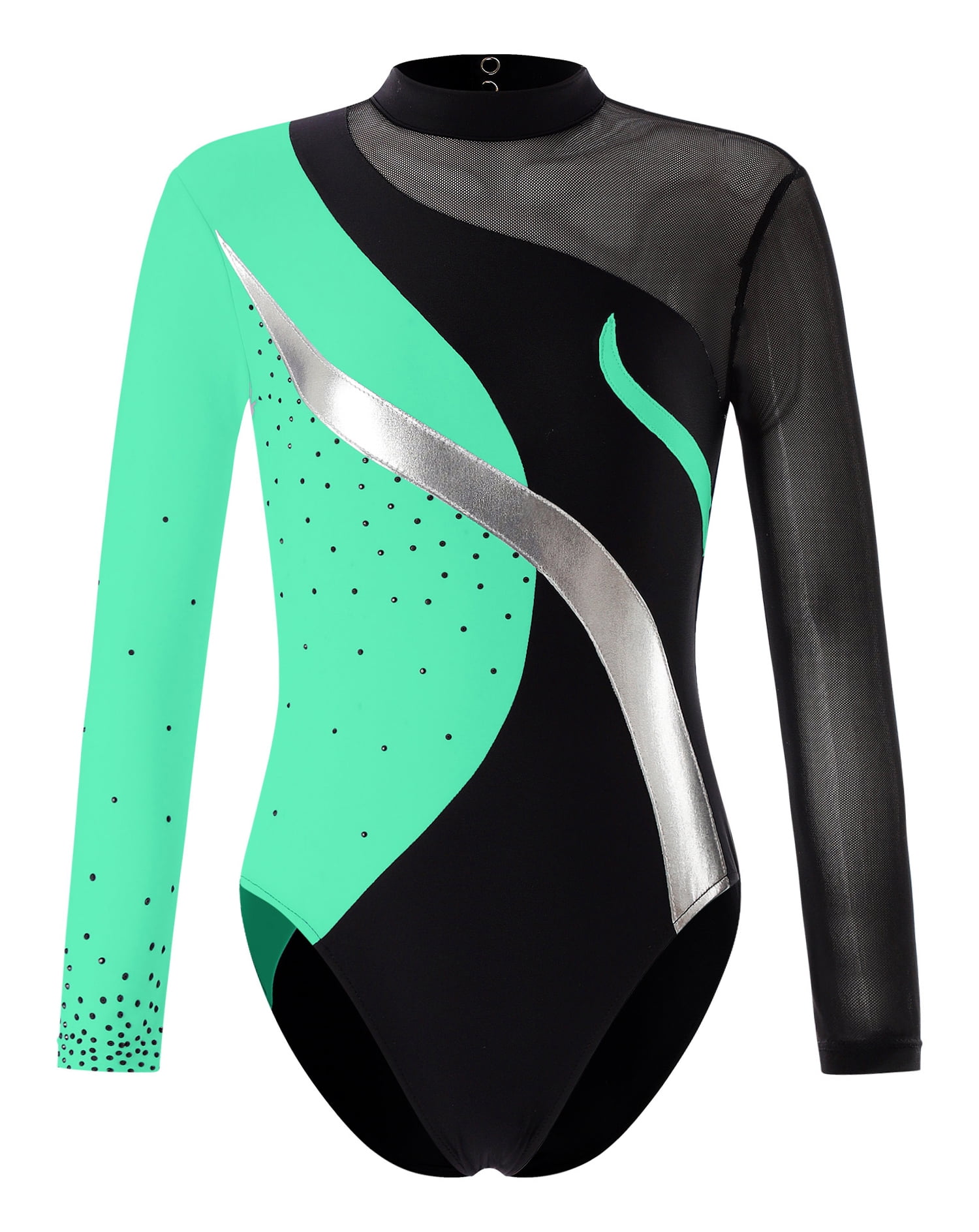 Pikachu Costume Adult Women's Figure Skating Dress - Green Gradient Long Sleeve Leotard With Rhinestones, For Ice & Roller Skating Competition Custom Handmade Skating Wear Pikachu Costume Adult Women's Figure Skating Dress - Green Gradient Long Sleeve Leotard With Rhinestones, For Ice & Roller Skating Competition Custom Handmade Skating Wear