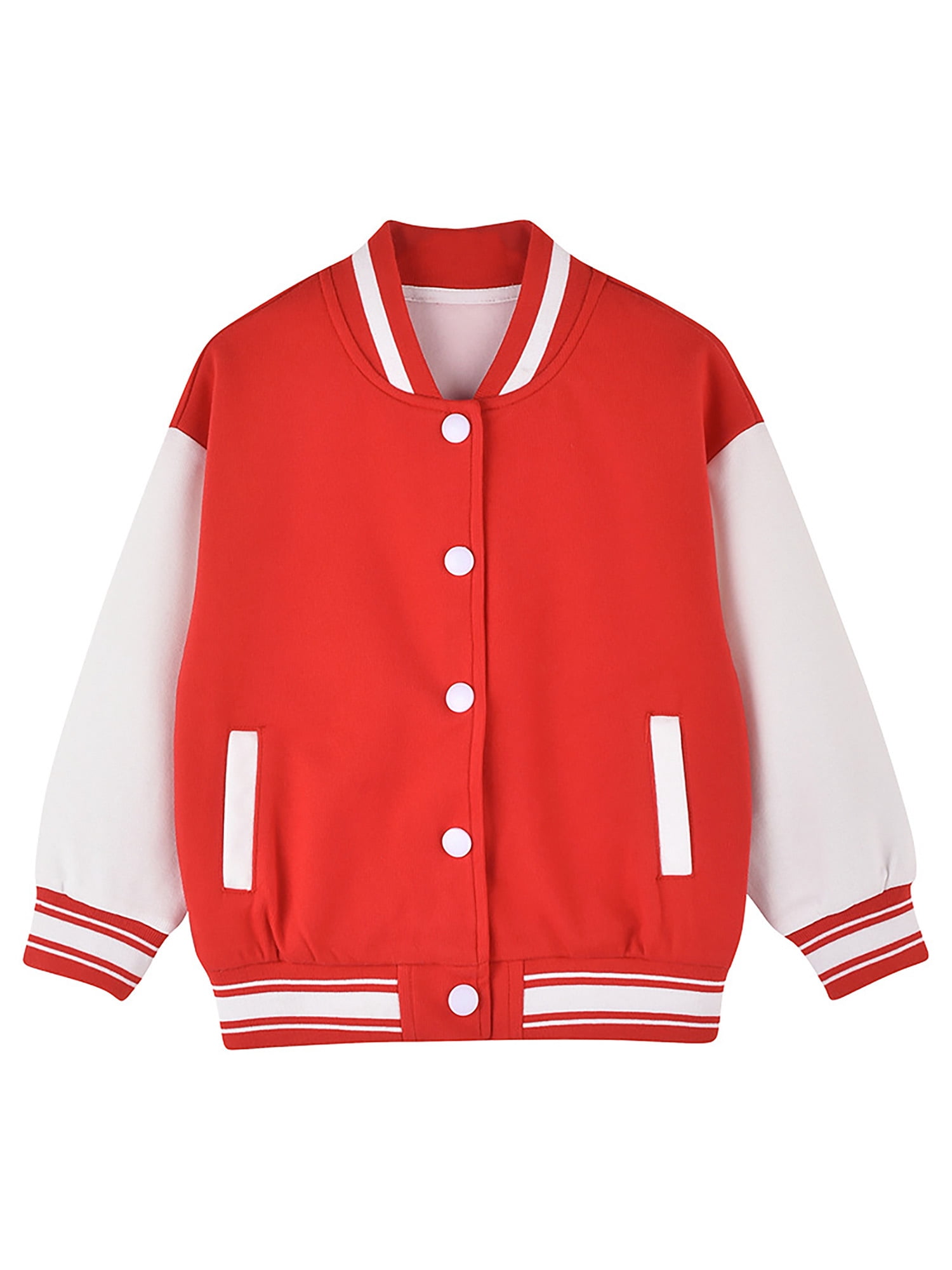 YIZYIF Big & Little Girls Long Sleeve Jacket with Pockets Press Buttons ...