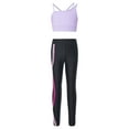 thumbnail image 1 of YIZYIF Girls 2Pcs Sports Suit Activewear Butterfly Print Cropped Tank Top Camisole with Pants Set for Gym Running Workout, 1 of 7