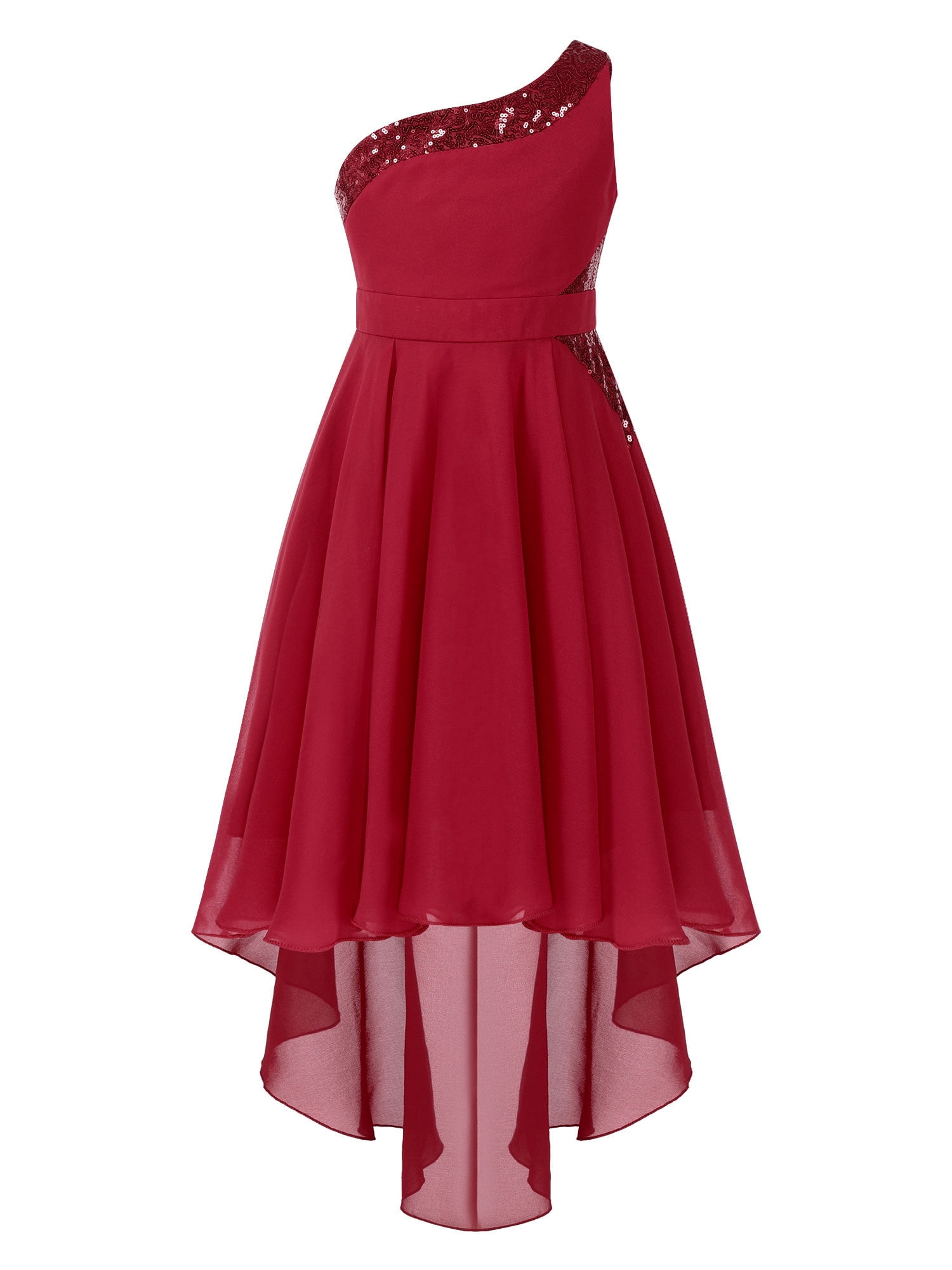 YiZYiF Girls Flutter Sleeve Flower Girl Dress - Long Ruffled Prom Gown For Kids Ages 4-14