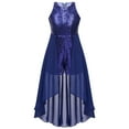 thumbnail image 1 of YIZYIF Girls Chiffon Shiny Sequins Birthday Prom Party Romper Dress Sleeveless Wedding Pageant Dress Navy Blue 8, 1 of 7