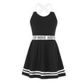 thumbnail image 1 of YIZYIF Girls Criss Cross Shoulder Straps A-line Athletic Dress Workout Exercise Sports Outfit Black 14, 1 of 7