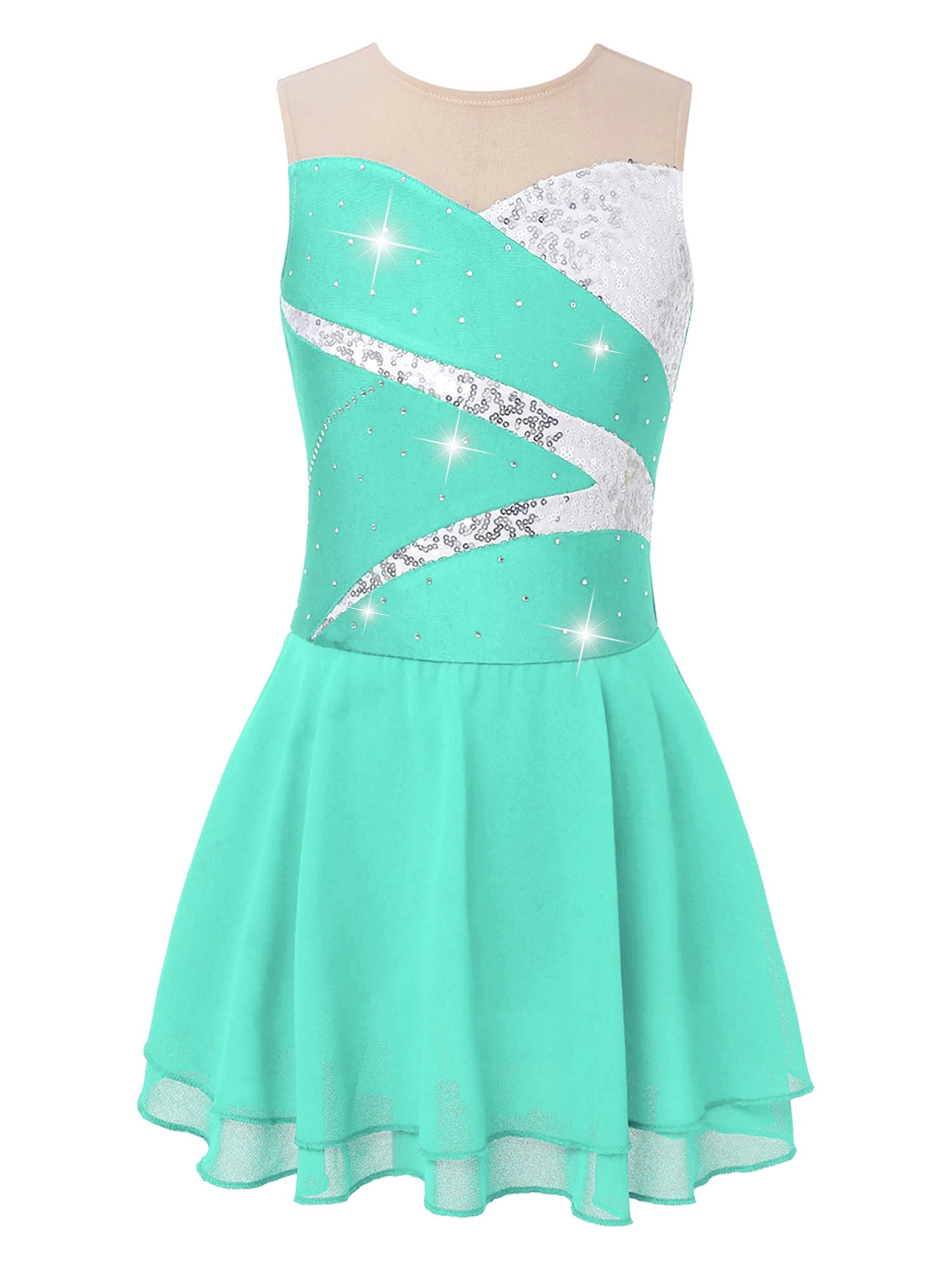 figure skating dress green Figure Skating Dress #SD048 – Skating Spirit