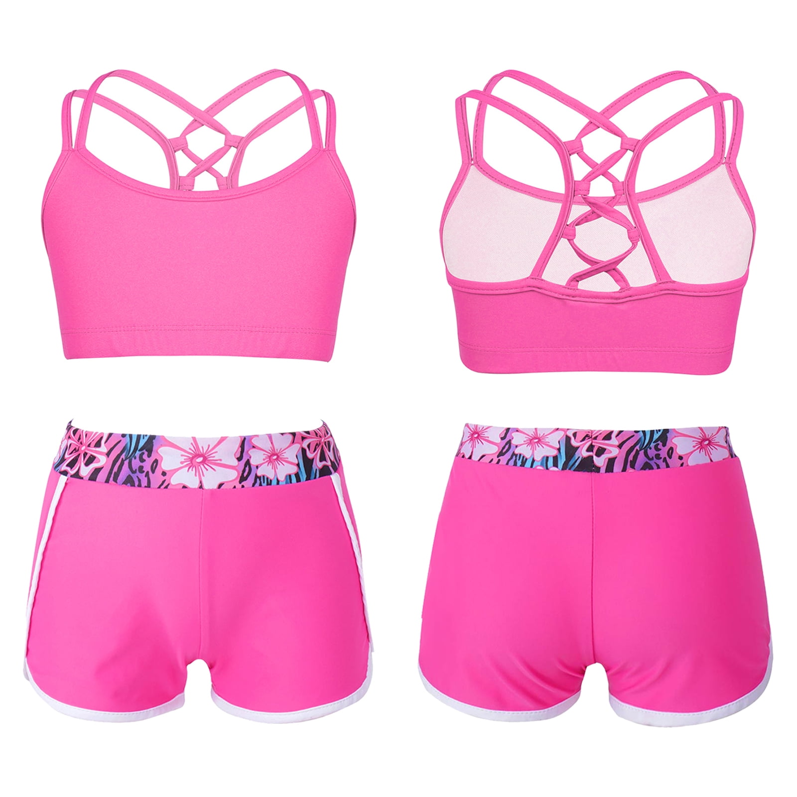 YIZYIF Girls Juniors Two-Pieces Swimsuit Crisscross …