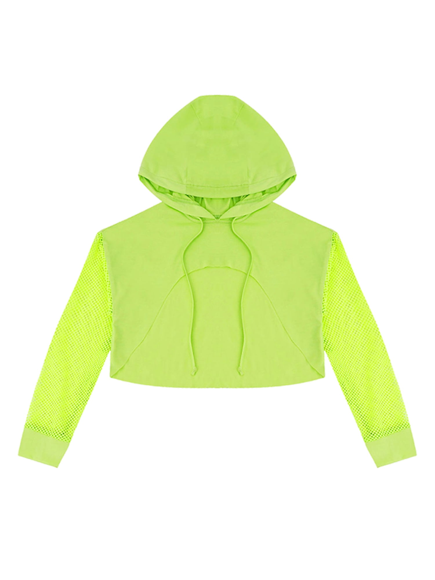 Mesh cropped clearance hoodie