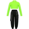 thumbnail image 1 of YIZYIF Girls Solid Color Long Sleeve Cropped T-Shirt with Sweatpants Dance Suit Outfit Hip Hop Dance Costume, 1 of 7
