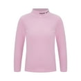 thumbnail image 1 of YIZYIF Kids Girls Long Sleeve Thermal Tops Mock Neck Pullover Base Layer Warm Undershirt Pink 2-3, 1 of 7