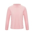 thumbnail image 1 of YIZYIF Kids Girls Long Sleeve Warm Shirt Basic Layer T-Shirt Solid Color Undershirt Thermal Tops Pink 2-3, 1 of 7