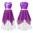 thumbnail image 1 of YIZYIF Kids Girls Shiny Sequin Tunics Praise Dress Church Worship Long Gown Lyrical Dance Dress Dancewear Purple 10, 1 of 7