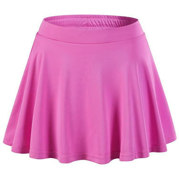 YIZYIF Kids Toddler Girls Sports Skirt with Bottoms Athletic Tennis Golf Skort Pink 6-7