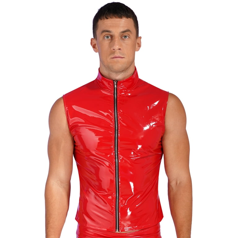 Patent leather vest hot sale
