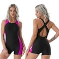 thumbnail image 1 of YIZYIF Womens One Piece Swimsuit Racerback Athletic Swimming Jumpsuit Bathing Suit Rose Red L, 1 of 6