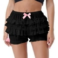 thumbnail image 1 of YIZYIF Womens Lace Trim Layered Lolita Bloomers Bowknot Ruffles Boyshort Panties, 1 of 7