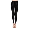 thumbnail image 1 of YIZYIF Womens Shiny Glossy High Waisted Yoga Pants Tights Stretchy Workout Cycling Leggings Black XL, 1 of 3