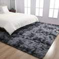 thumbnail image 1 of YJ.GWL 3x5ft Tie Dye Shag Area Rug For Living Room Bedroom,Shaggy Carpet For Home Decor,Dark Gray, 1 of 7