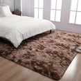 thumbnail image 1 of YJ.GWL 8x10ft Tie Dye Shag Area Rug For Living Room Bedroom,Shaggy Carpet For Home Decor,Coffee, 1 of 7