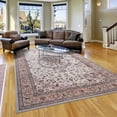thumbnail image 1 of Jamfeel Area Rugs Vintage Floral Printed Washable Non-slip Carpets Foldable Thin Low Pile Rug for Living Room Bedroom 5'x8' Khaki, 1 of 7