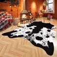 thumbnail image 1 of YJ.GWL Faux Cowhide Rug Animal Cow Print Rugs Floor Carpet for Living Room Home Decor,4.6'x5.2',Black & White, 1 of 6