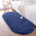 thumbnail image 1 of YJ.GWL Soft Area Rug Fluffy Carpets Plush Rugs for Living Room Bedroom Kids Room Mat,2.6'x5.3',Light Navy, 1 of 6