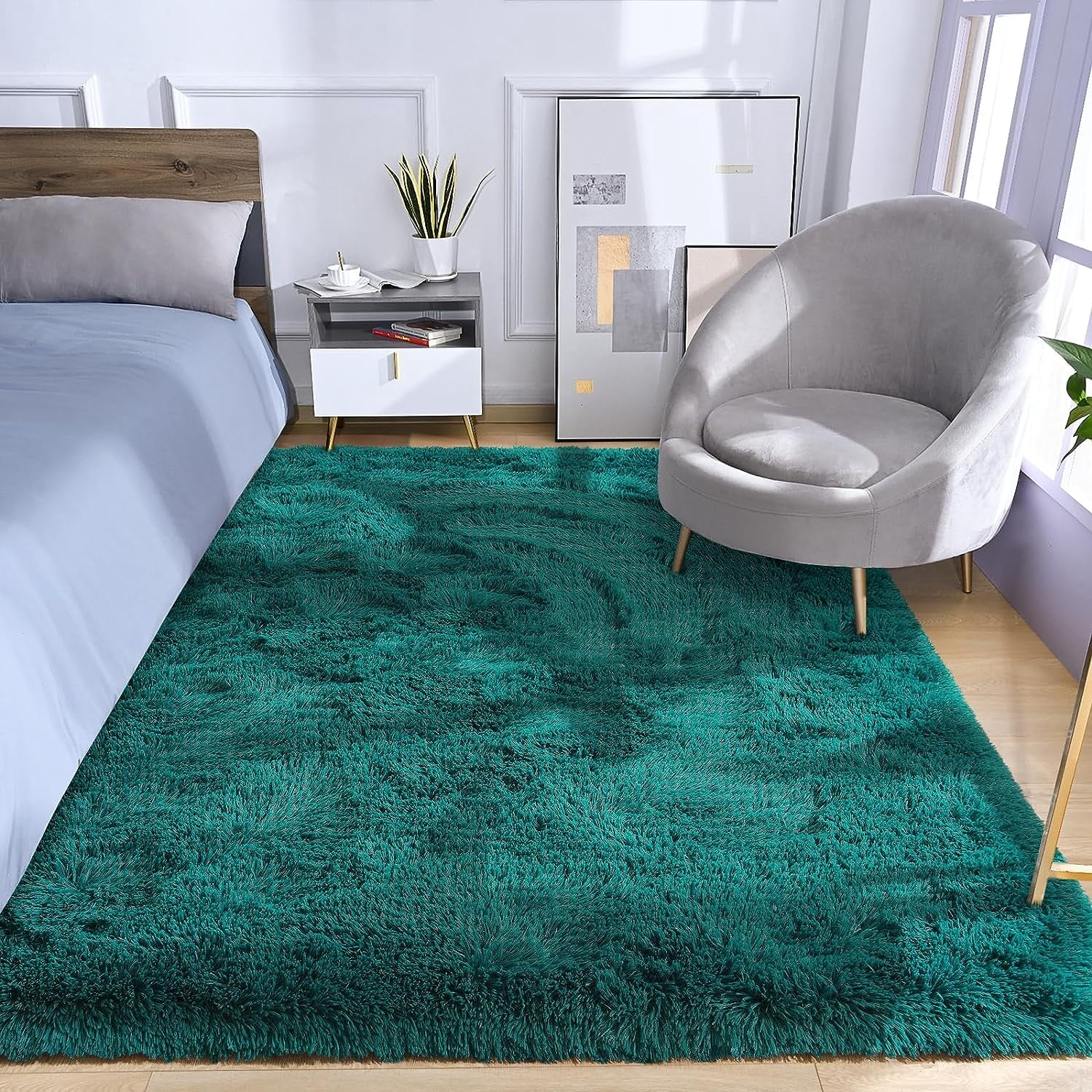 Relaxed Rugs YJ.GWL Soft Area Rugs Fluffy Shag Rug Plush Carpet for Bedroom Living ...