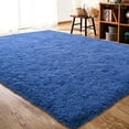 thumbnail image 1 of YJ.GWL Soft Area Rugs for Bedroom Living Room Plush Fluffy Rug Shag Indoor Modern Carpet Home Decor,8'x10',Indigo, 1 of 7