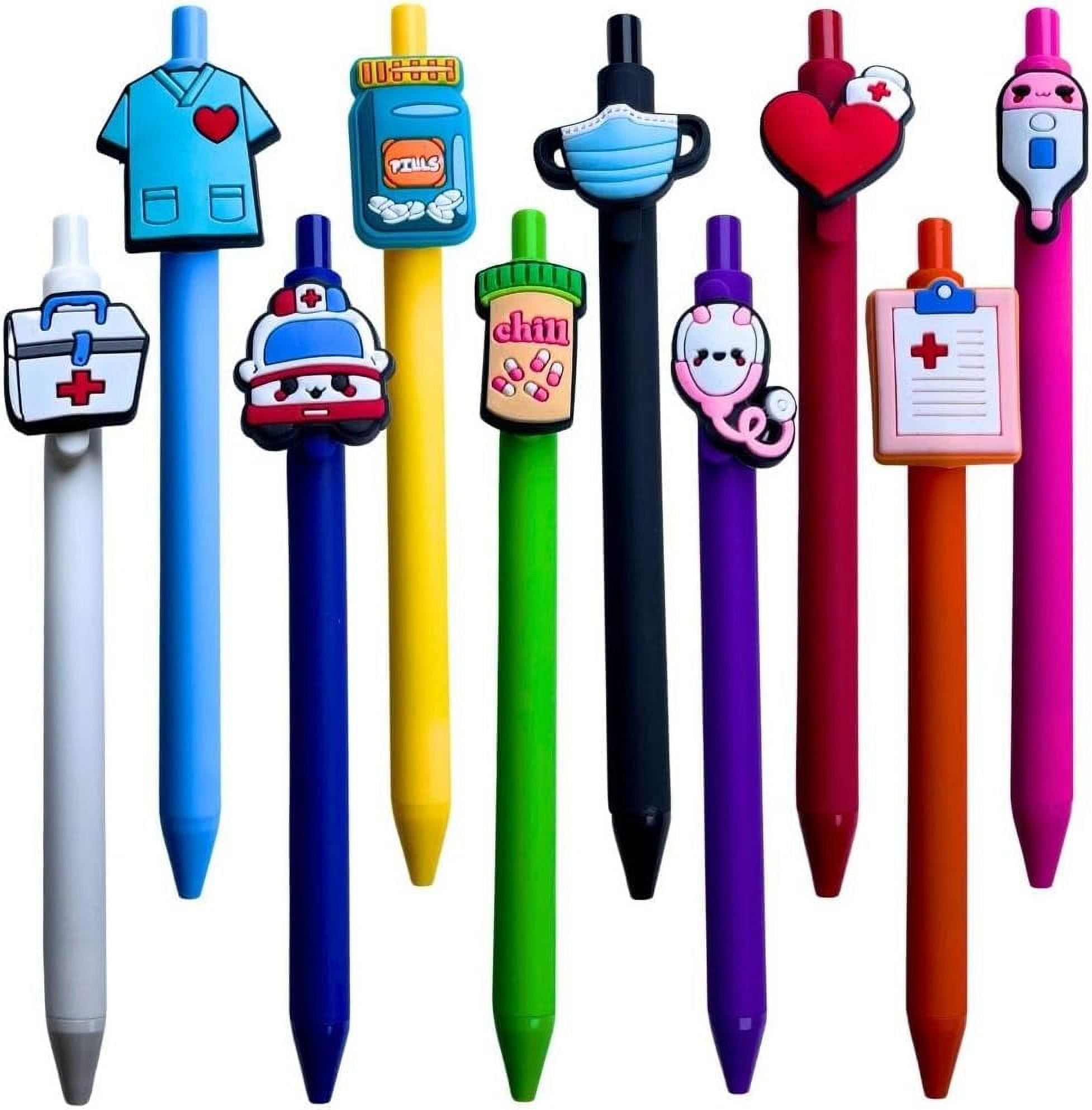 YJ Premiums 10pc Nurse Pens Cute Nursing Pens Set in Bulk with Heart