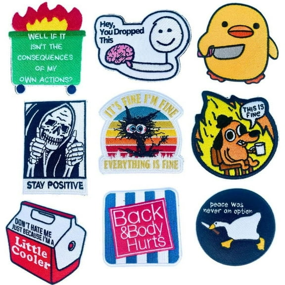 YJ Premiums Funny Sewing Patches & Appliques