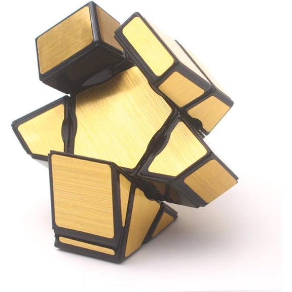 YJ Super Floppy Ghost Mirror Cube 1x3x3 Magic Speed Cube Brain Teasers Puzzle, Gold