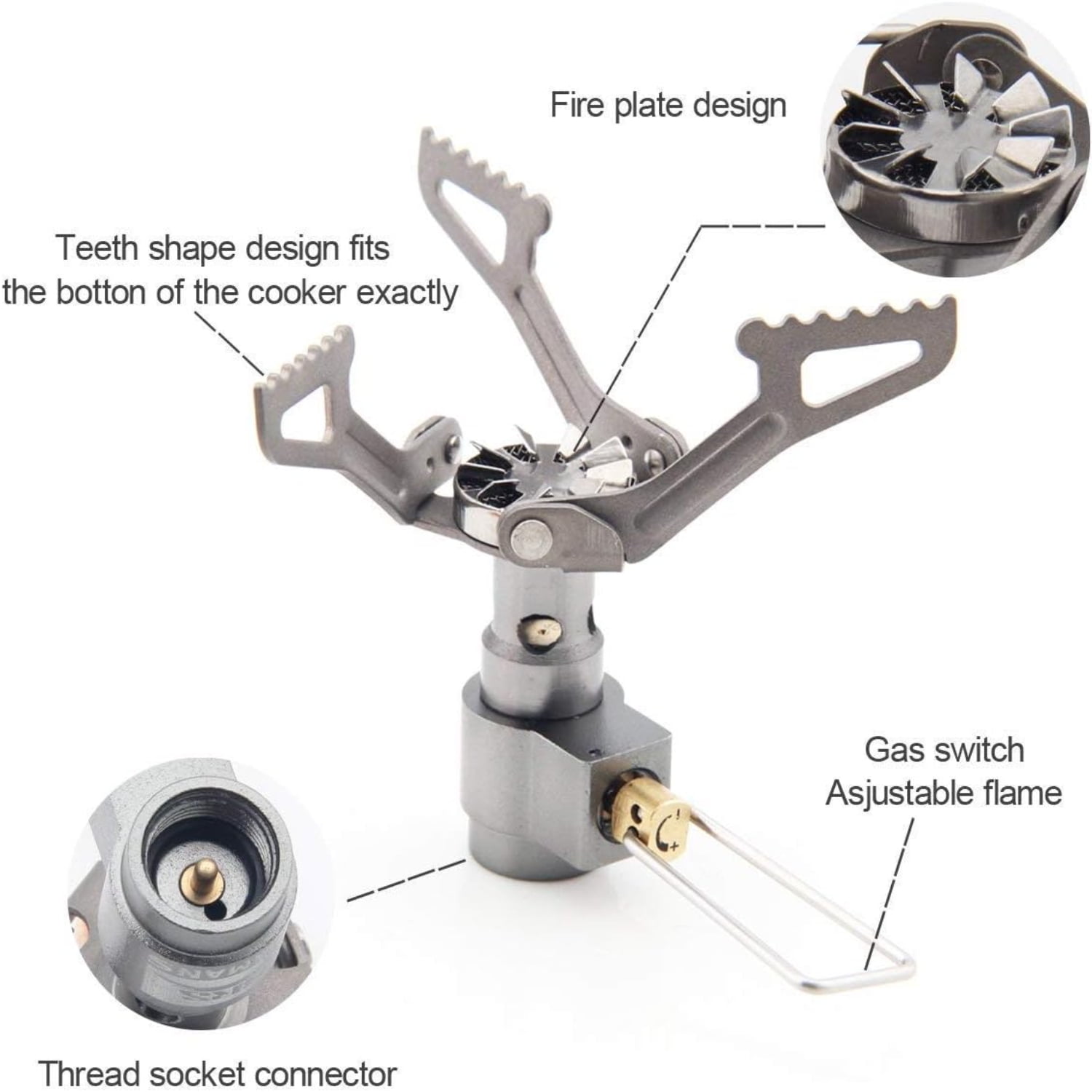 YJHBCYWM Lightweight and Portable Ultralight Titanium Gas Burner Stove