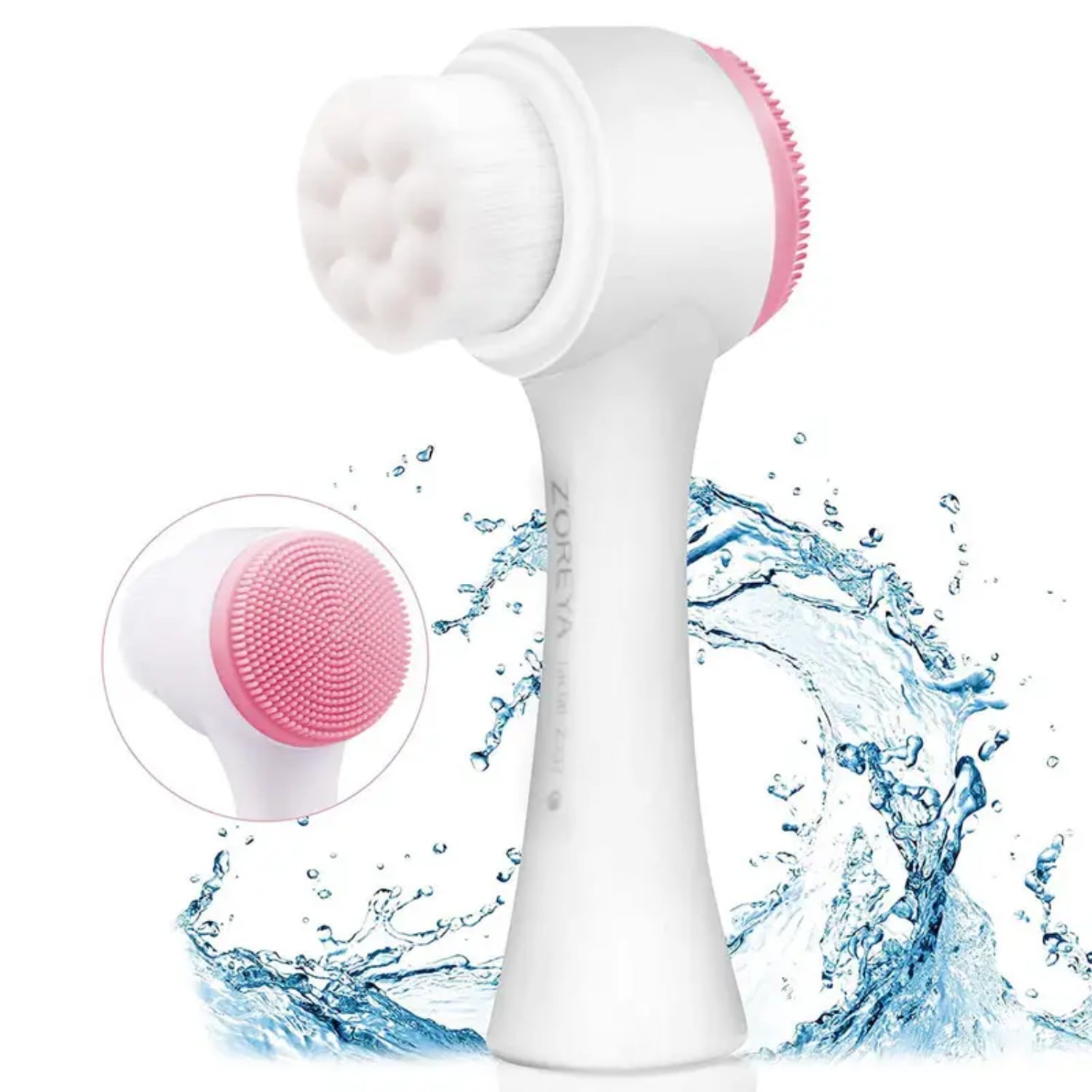 YJHBCYWM Silicone Dual Sides Facial Cleanser Brush for Gentle and