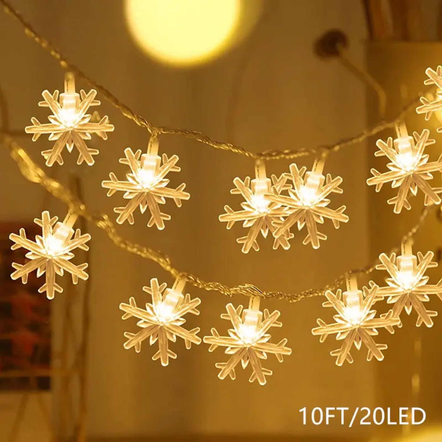 Cadena de luces LED de copos de nieve de 20 bombillas de Home Hardware