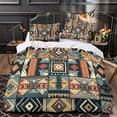 thumbnail image 1 of YJHDM 3D Bohemian Bedding Set Geometric Down Duvet Cover Pillowcase 2/3pcs for King Queen Bedding, 1 of 9