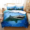 thumbnail image 1 of YJHDM 3D Boys' and Men's Bedding Set Shark Duvet Cover Pillowcase 2/3pcs Quick Drying Home Textile, 1 of 5