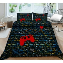 YJHDM 3D Gamer Series Bedding Set, Youth Duvet and Pillowcase, 2/3PCS Gift