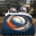thumbnail image 1 of YJHDM Athlete Bedding Set 3D Baseball Down Duvet Cover Pillowcase 2/3pcs King Queen Bed Soft Cover, 1 of 6