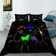 thumbnail image 1 of YJHDM Black Game Handle Bedding Set 3D Gamer Teens Down Duvet Cover Pillow Case 2/3pcs Birthday Gift, 1 of 5
