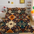 thumbnail image 1 of YJHDM Bohemian Bedding Set 3D Checkered Flower Duvet Cover Pillowcase 2/3pcs for US Full Size Bed, 1 of 6
