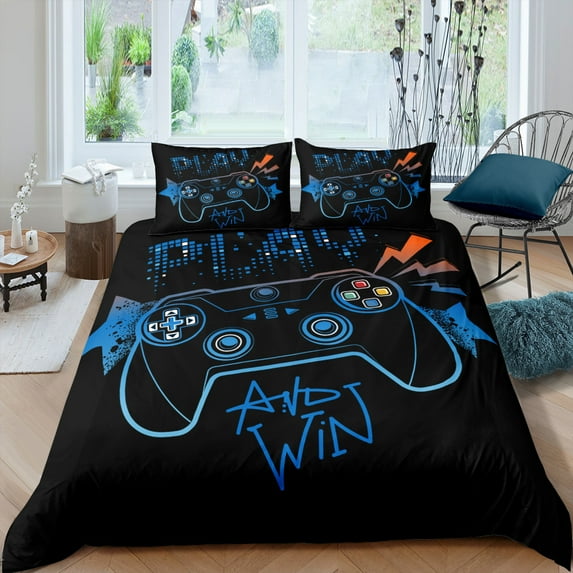 YJHDM Boys and Men Teens Bedding Set 3D Game Handle Duvet Cover Pillow Case 2/3pcs Birthday Gift