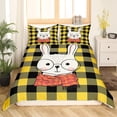 thumbnail image 1 of YJHDM Cartoon Animal Duvet Cover Rabbit Easter Bedding Set for Bedroom King Queen Full Polyester Bedclothes Home Decor, 1 of 6