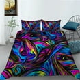 thumbnail image 1 of YJHDM Colorful Flowing Sand Pattern Bedding Set 3D Printed Soft Down Duvet Cover Pillow Case 2/3pcs, 1 of 5