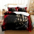thumbnail image 1 of YJHDM Halloween Bedding Set 3D Skull Duvet Cover Pillowcase 2/3pcs Terrifying Atmosphere Decoration, 1 of 5